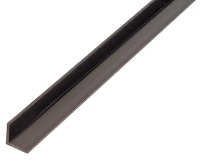 Image de Alberts 479015 Cornière, plastique, noir, 1000 x 15 x 15 mm