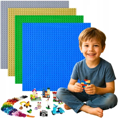 Produktbild von XL Konstruktionsplatte für Bausteine 4 Stück 32x32