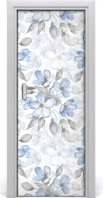 Produktbild von Tulup Türaufkleber 75x205 cm Dekorative Aufkleber Selbstklebend Wasserdichte Tapete Abnehmbar Schlafzimmer Wohnzimmer Wohnkultur - Blumenmuster