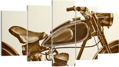 Produktbild von Bild auf Leinwand - Leinwandbild - motor retro - 160x85cm - Wand Bild - Wanddeko - Wandbilder - Leinwanddruck - Bilder - Kunstdruck - Wanddekoration - Leinwand bilder - Wandkunst - EA160x85-4086