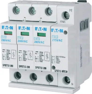 Zdjęcie produktu dla Ogranicznik przepięć prądu piorunowego Eaton, 50 kA, N-PE 184750