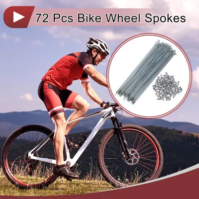 Produktbild von 72 Set 14G Fahrradspeichen 171mm Fahrradspeichen Kohlenstoffstahl Verzinkt Silberton