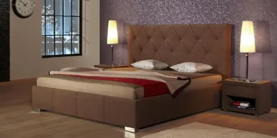 Produktbild von Designer Polster Doppelbett Betten Bett Schlafzimmer Ehebett Lederbett Neu 2700