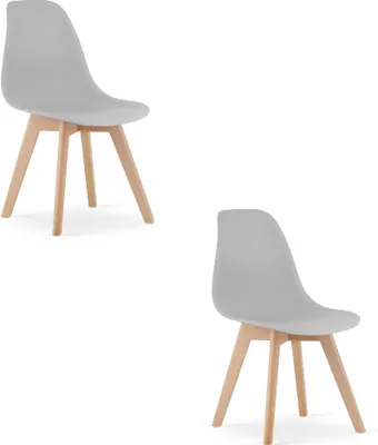 Produktbild von Valora KITO Stuhl Grau x2 - Ein Paar stilvolle graue Stühle für Ess- oder Arbeitsbereiche