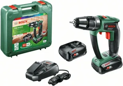Produktbild von Bosch Akku-Zweigang-Schlagbohrschrauber PSB 18 LI-2 Ergonomic, mit 2 x PBA 18V 2.5 Ah