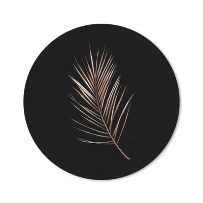 Produktbild von MuchoWow® Mauspad Mousepad Gold - Zweig - Blatt 30x30 cm - Mousepads - Maus Mat - Pad - Mausunterlage - Tischunterlage - Schreibtischmatten
