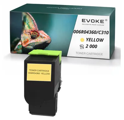 Produktbild von Evoke Toner-Kompatibilkartusche für den Drucker Xerox C310 / 315Y 006R04363, Gelb, 2000 Seiten, kompatibel mit C310 und C315