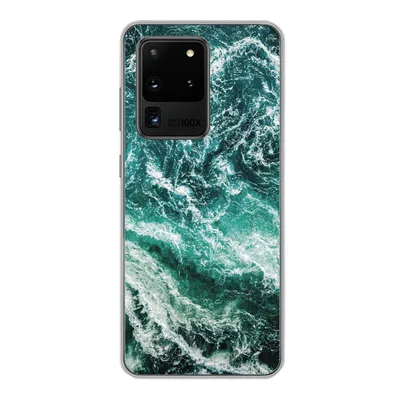 Produktbild von MuchoWow® Handyhülle Schutzhülle Hülle für Samsung Galaxy S20 Ultra Marmor - Gemustert - Natursteine Silikon Softcase Handy Hülle - Karteninhaber