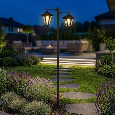 Produktbild von LED Außen Solarlampe, Garten, Schwarz, Kristalloptik, höhenverstellbar