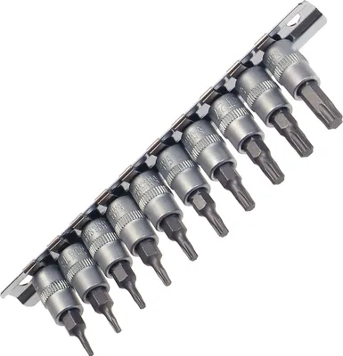 Produktbild von Schraubendreher-Einsätze Bit Satz Steckschlüsseleinsatz T-Profil 1/4" 10-tlg.