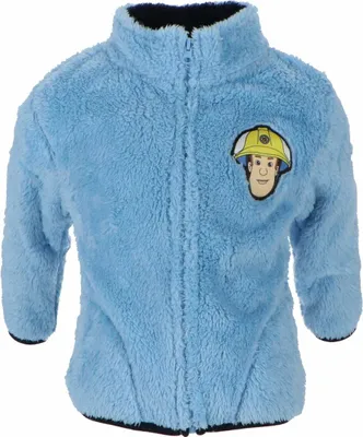 Produktbild von Feuerwehrmann Sam Jacke Flauschige Sweatjacke Blau für Kinder 110/116