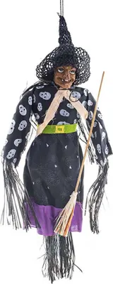 Produktbild von Figur Hexe mit Besen ca. 74 cm
