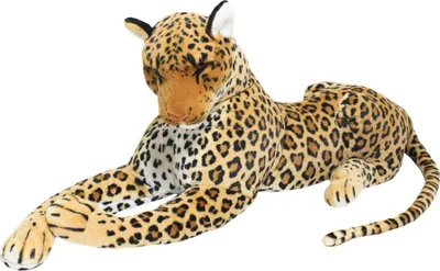 Immagine prodotto di BRUBAKER leopardo peluche 110 cm sdraiato - XL peluche peluche - grande gatto marrone