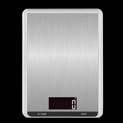 Image de Balance de cuisine électronique 10 kg en acier inoxydable avec plateau plat