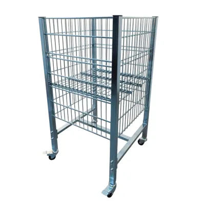 Image de Panier promotionnel Table grillagée ECO 500x500x850mm sur roulettes
