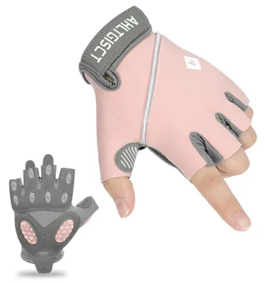 Immagine prodotto di Guanti da fitness da donna e da uomo, rosa, taglia L, guanti da allenamento traspiranti