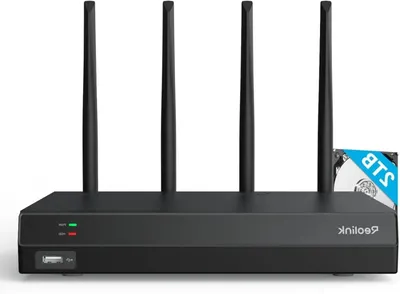Produktbild von Sicherheitskamera-Aufnahmegerät mit 12 Kanälen, Wi-Fi 6 und 2 TB Festplattenplatz