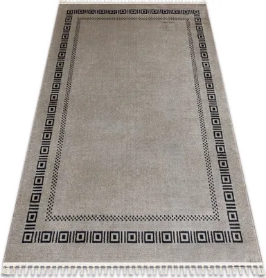 Produktbild von Teppich AMOUR 53098A beige / schwarz - Rahmen, griechisch modern, elegant beige 78x150 cm