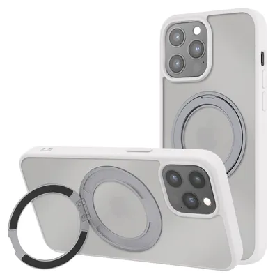 Obrázok produktu pre Avizar, puzdro MagSafe pre iPhone 12 Pro Max, hybridná konštrukcia s prstovým držiakom, biela farba