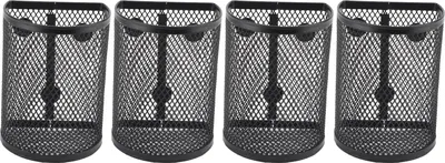 Produktbild von Magnetischer Stifthalter Mesh Metall Bleistift Marker Korb Schreibtisch Organizer für Locker Kühlschrank Whiteboard -Aktenschrank 4 Teile