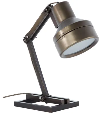 Zdjęcie produktu dla BRILLIANT lampa Lampa stołowa Hardwork czarna stalowa | 1x A60, E27, 28W, odpowiednia do standardowych lamp (brak w zestawie) | Z pośrednim przełącznikiem przewodu