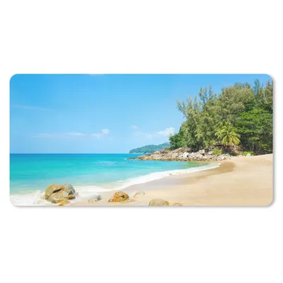 Produktbild von MuchoWow® Mauspad Mousepad Strand - Meer - Pflanzen - Tropisch 60x30 cm - Mousepads - Maus Mat - Pad - Mausunterlage - Nachhaltig