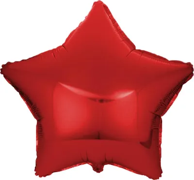 Zdjęcie produktu dla Balon foliowy gwiazda, czerwony, ok. 45 cm
