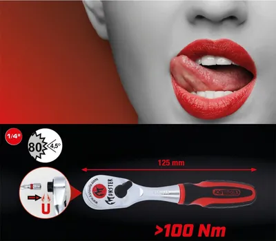 Immagine prodotto di KS Tools 1/4 Monster bit cricchetto reversibile, 115 mm, 935.1495