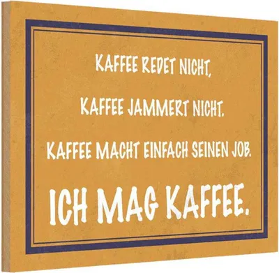 Produktbild von vianmo Holzschild 20x30 cm ich mag Kaffee Geschenk