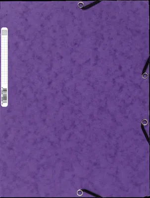 Produktbild von Exacompta 55508E Sammelmappen mit Gummizug und 3 Klappen, Colorspan-Karton 400g/m2, für DIN A4 - Violett
