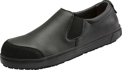 Produktbild von Birkenstock Sicherheitsschuh Slipper QS 400 MF S3 SRC, schwarz, wasserabweisende Mikrofaser, Nitril-Gummi, Gr. 36