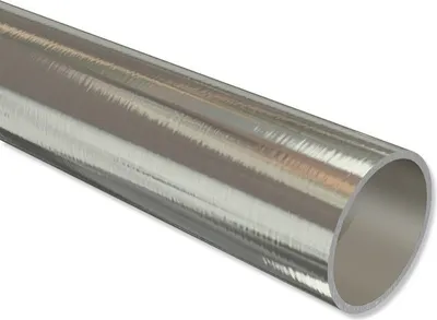 Produktbild von Interdeco Metallrohr 20 mm Ø, Rohr für Gardinenstangen, Edelstahl-Optik, 180 cm
