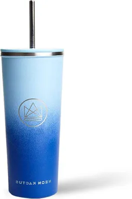 Produktbild von Doppelwandiger Edelstahlbecher mit Holgriff und Kippschalenverschluss - Hochwertiger Isolierbecher für heiße und kalte Getränke - 24 oz Fassungsvermögen