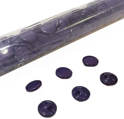 Obrázok produktu pre Plastové gombíky, polkruhové, 12 mm, fialové, na šitie, ručné práce