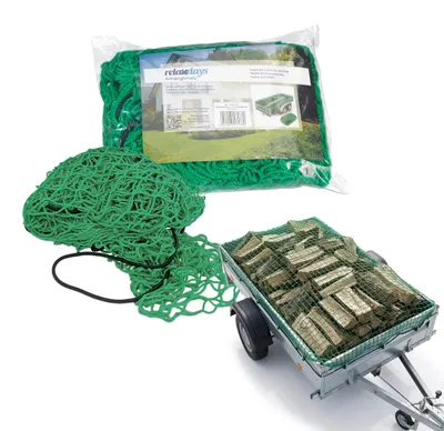 Image de Relaxdays Filet pour remorque, filet à bagages, pour sécuriser le chargement, 2 x 3 m, filet pour conteneur, filet de sécurité