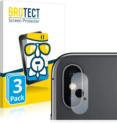Produktbild von 3x BROTECT Schutzglas für Apple iPhone Xs (NUR Kameraschutz) Schutzfolie Panzer Folie Glas Display Schutz klar