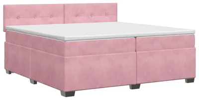 Obrázok produktu pre Skriňová posteľ s matracom s čelom ružová 200 x 200 cm zamatová