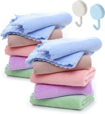 Produktbild von Pack von 10 Babyhandtüchern, 25 x 25 cm, , weich, super saugfähig, für Babywäsche