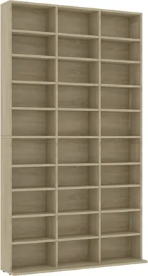 Produktbild von vidaXL CD-Schrank Sonoma-Eiche 102x23x177,5 cm Holzwerkstoff