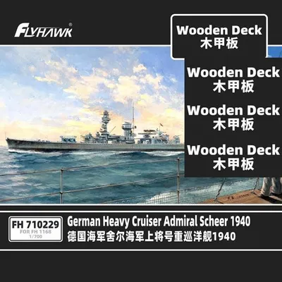 Produktbild von FLYHAWK FH710229 German Heavy Cruiser ADMIRAL SCHEER 40 Wooden Deck