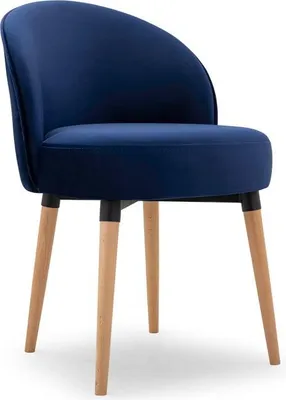 Image de Fauteuil bleu Chaise Design Chaise rembourrée Chaise de salle à manger Chaise de bureau Moderne