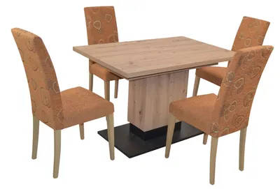 Produktbild von Essgruppe, Tischgruppe 5-teilig Eiche/Braun