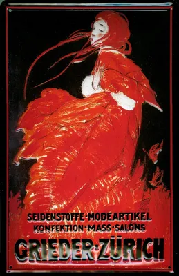 Produktbild von Blechschild Nostalgieschild Grieder Seidenstoffe Zürich