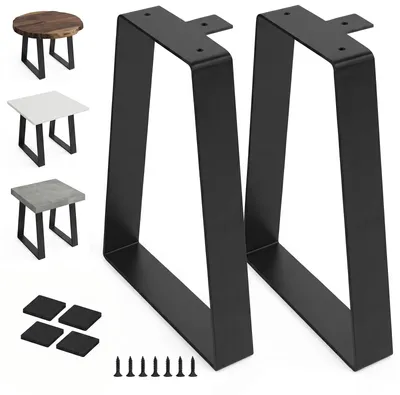 Image de Pieds de table en métal de forme trapézoïdale, 40 cm