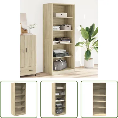 Immagine prodotto di The Living Store Armadio rovere Sonoma 80x50x200 cm materiale legno