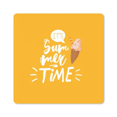 Produktbild von MuchoWow® Mauspad Mousepad Sommer - Eiscreme - Weiß 20x20 cm - Mousepads - Maus Mat - Pad - Mausunterlage - Desk Mat - Bureauartikeln