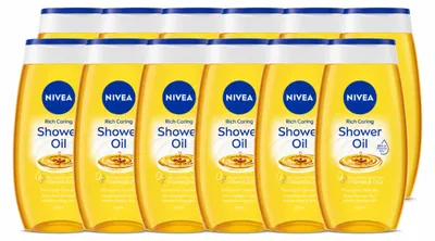 Imagen del producto de 12 unidades de NIVEA Natural, aceite de ducha - 200 ml - Paquete económico - 12 piezas