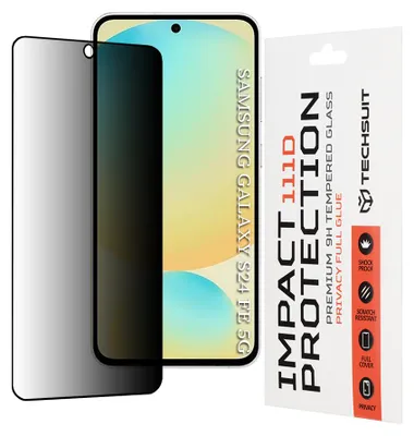 Obrázok produktu pre Techsuit 111D Privacy Full Glue ochranné sklo na Samsung Galaxy S24 FE – čierne