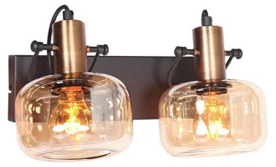 Produktbild von Wandleuchte - bronze - Glaslic -  glas metall - designlampe - E27 - 3865BR - Steinhauer