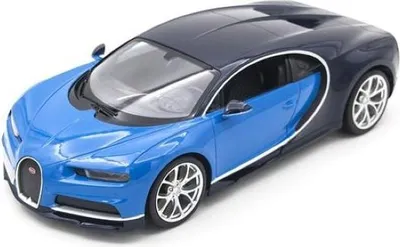 Produktbild von Bugatti Chiron blau RASTAR Modell 1:14 Ferngesteuertes Auto + LED-Leuchten + 2,4-GHz-Fernbedienung